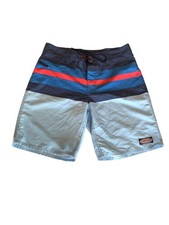 Vineyard Vines Board Shorts Mens 32 Swim Trunks Red Blue Striped Performance