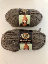 2 pack Lion Brand Yarn Wool-Ease Thick  Quick Super Bulky Yarn, Barley