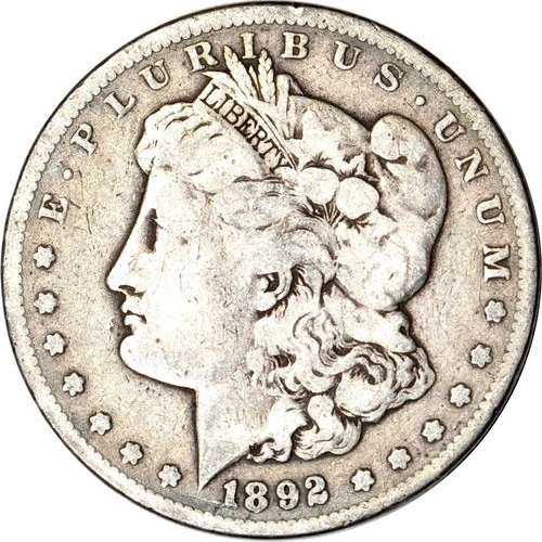 1892-CC $1 Morgan Silver Dollar VG K19219