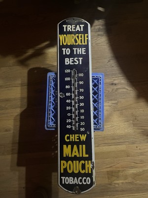 Vintage antique Porcelain Mail Pouch Thermometer. | eBay