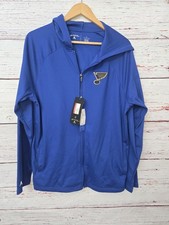 Antigua NHL St. Louis Blues Men's Blue Full-Zip Hooded Jacket Size L
