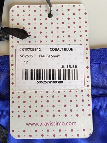 Curvy Kate Flaunt Suspender Knickers, Cobalt Blue Sheer Mesh Liquid Satin, UK 12 - Picture 12 of 12