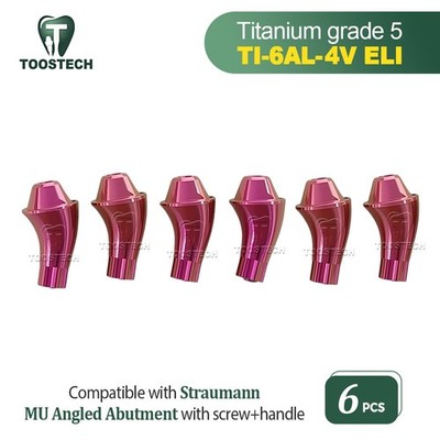 6pcs Angled Multi-Unit Abutment 17°/30° Hex compatible with Straumann BLX