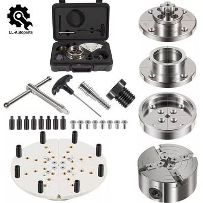 4'' Wood Lathe Chuck Set 1'' x 8 tpi Self Centering 4 Jaw Wood Turning Chuck Set