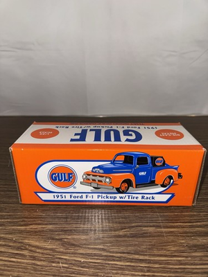 #ad Ertl Collectibles 1951 GULF Oil amp; Gas Ford F 1 Pickup Diecast 1 25 Scale New $19.99