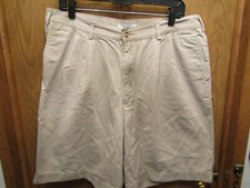 MENS OLD NAVY OUTLET PLEATED 100 COTTON BEIGE SHORTS SIZE 38