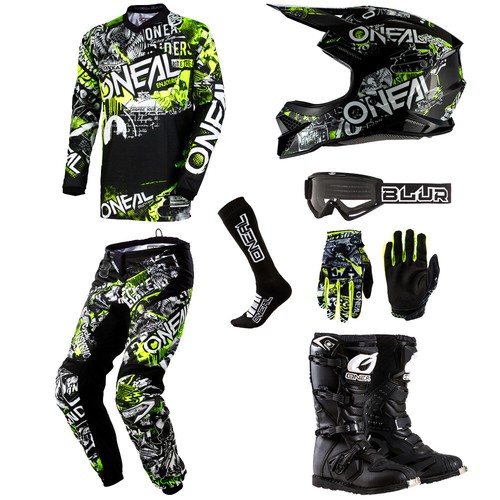 Jersey Pants Boots Helmet Goggle combo 