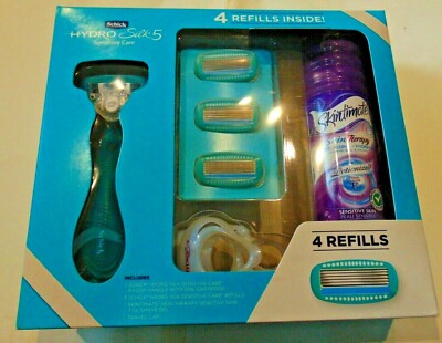 Schick Hydro Silk5 Sensitive Care Gift Set Kit Brand New Sealed with Travel Cap