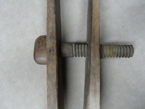 Antique Harness Maker Leather Worker Wood Vise Clamp Jaws & Screw Make Your Own - Picture 8 of 11