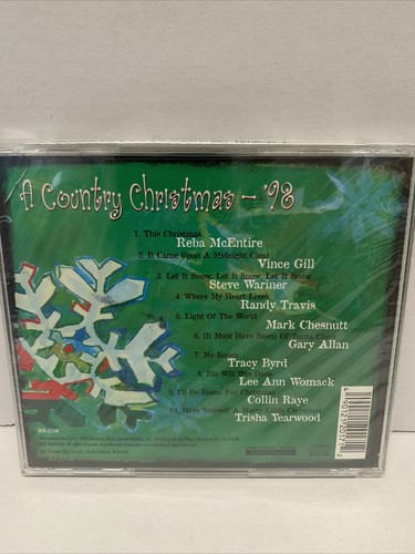 CD NEW SEALED A Country Christmas 98 Vince Reba Randy Travis Byrd Trisha - Picture 2 of 2