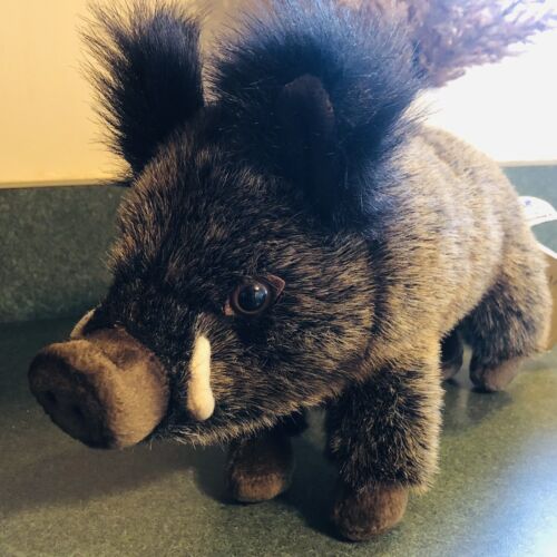 Hansa Boar Lifelike Realistic Plush W Tags 13” - Picture 5 of 9