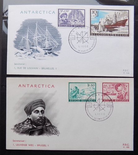 Env. Fdc Belgique Cob n° 1391/94 expéditions Antarctica