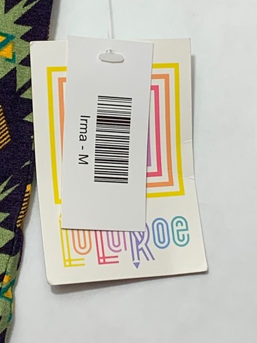 LulaRoe Irma Hi-Lo Tunic Size M Medium Purple Geometric Print NWT - Picture 3 of 3