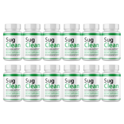 Sug Clean Blood Sugar Support, SugClean Advanced Formula - 12 Bottles