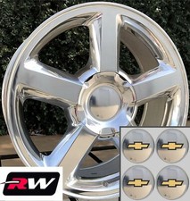 20 Inch Chevy Tahoe Ltz 5308 Replica Wheels Polished Rims 20x8.5 6x139.7 6x5.50