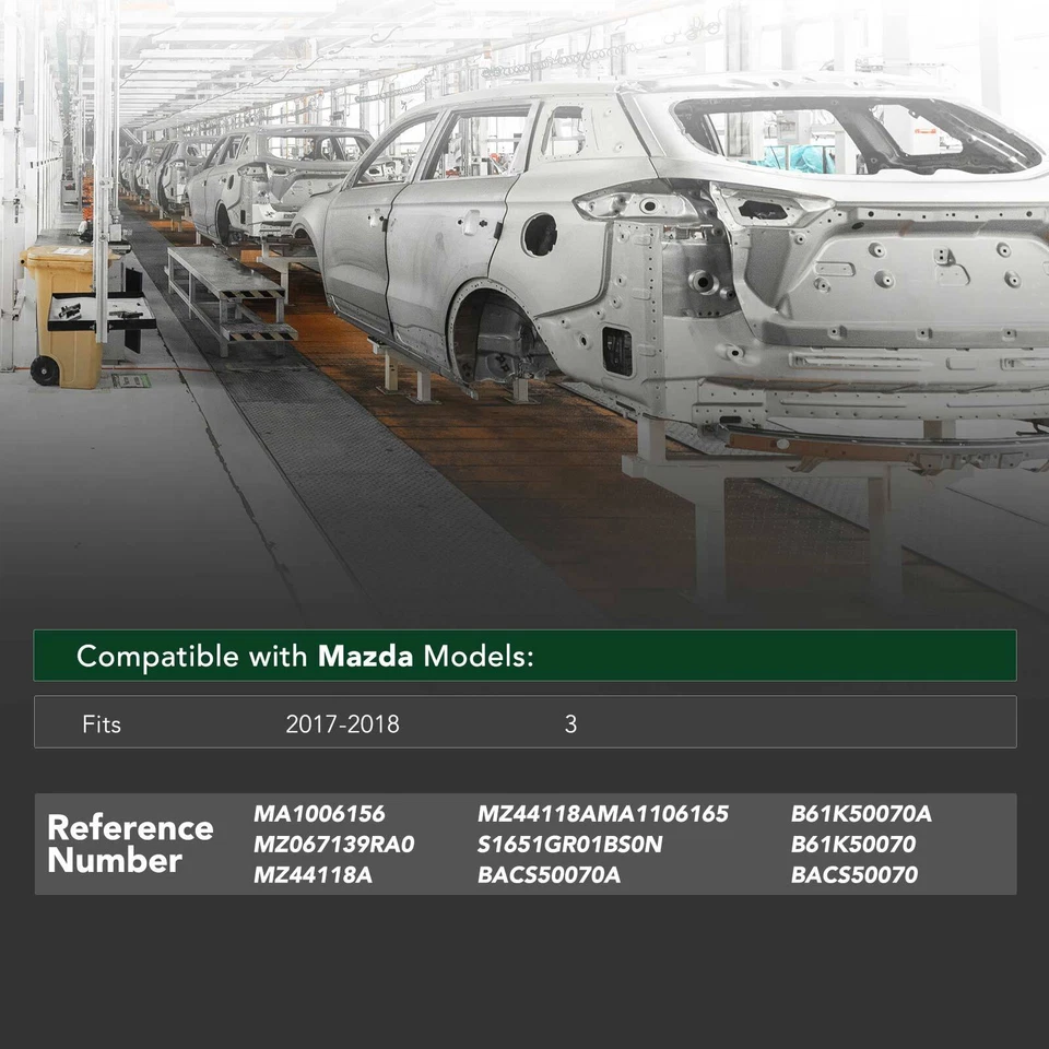 Amortiguador de impacto de refuerzo de parachoques delantero para Mazda 3 2017-2018 sedán hatchback Foto 2 de 4
