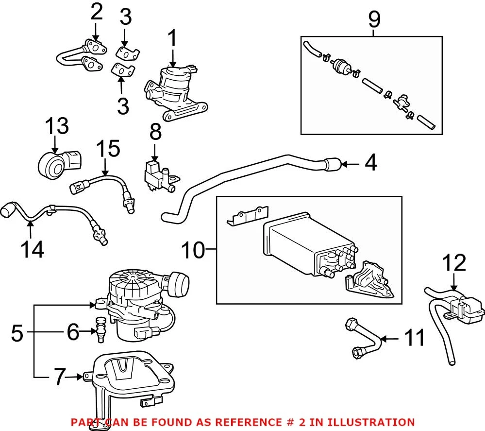 Genuine OEM Secondary Air Injection Pump Hose for Toyota 