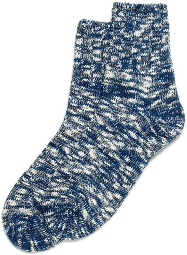 HUE 269869 Women Chunky Marled Shortie Boot Sock Blue Size 9-11 - Picture 1 of 2