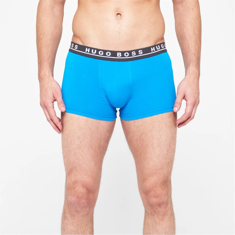 Nuevo Hugo BOSS Hombre Ropa Interior Paquete de 3 Calzoncillos Boxer Algodón Elástico S M L XL Foto 4 de 4