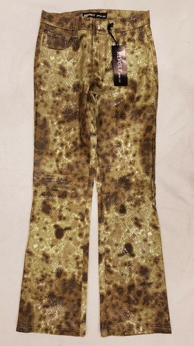 Revolt Jeans Green Snake Skin Jeans 