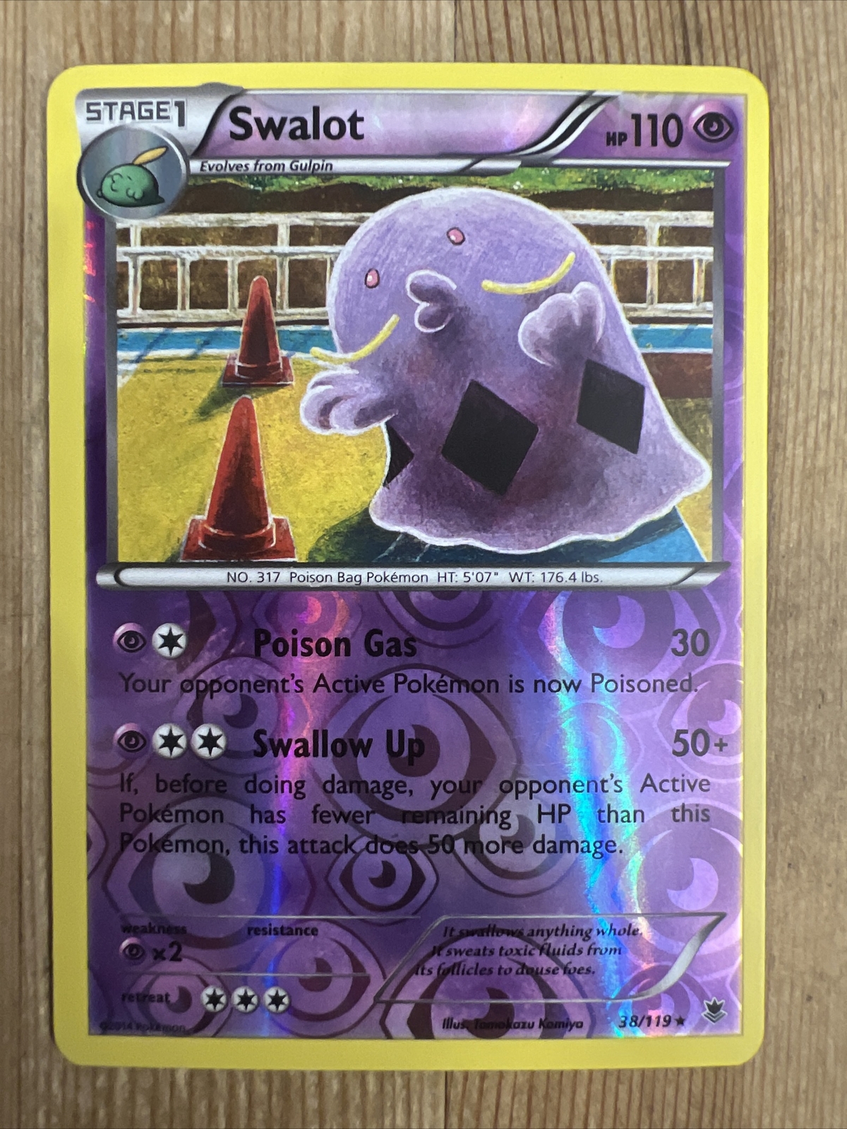Pokémon TCG Swalot Phantom Forces 38/119 Reverse Holo Rare NM