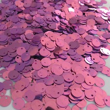 Sequins Pink 6mm Paillettes / Flat Top Hole 750 pieces Loose