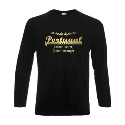 Longsleeve PORTUGAL harder better faster stronger langarm T-Shirt (WMS07-49b)