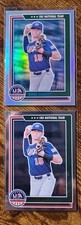 2022 Panini Stars & Stripes Blue Longevity Holo #18/60 Owen Murphy & Base Holo.