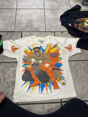 Vintage 90s Sting WCW All Over Print T Shirt Youth Medium NWO WWF 