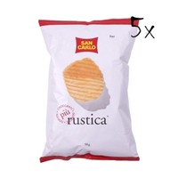 5X San Carlo Rustica Chips Patatine Kartoffelchips Gesalzen 50G Kartoffel Chips