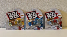Lot of 3 Tech Deck World Industries ULTRA RARE Blue Yellow Red Checkered Boards