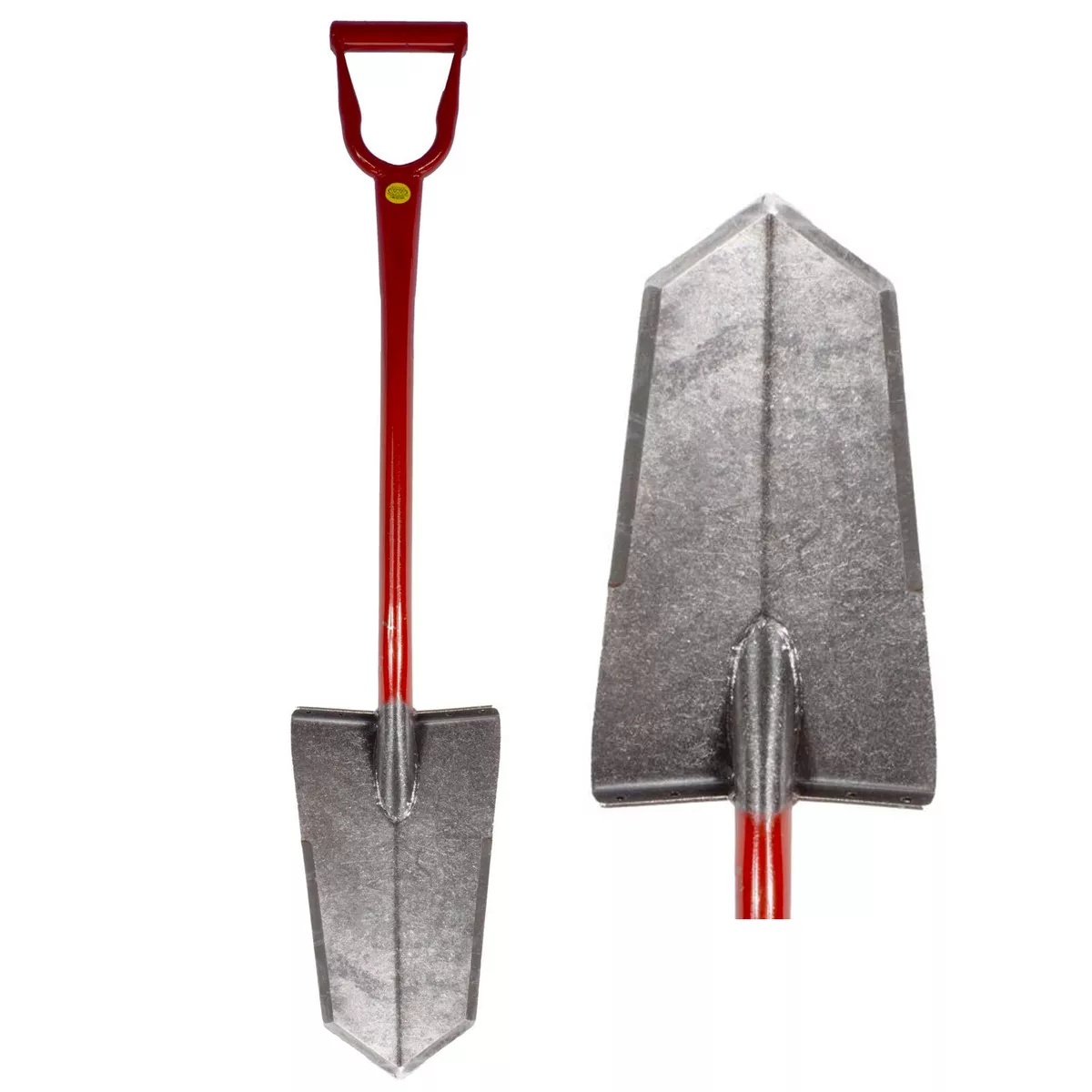King of Spades Super Sampson Red D Handle Shovel with Heat Treated Blade