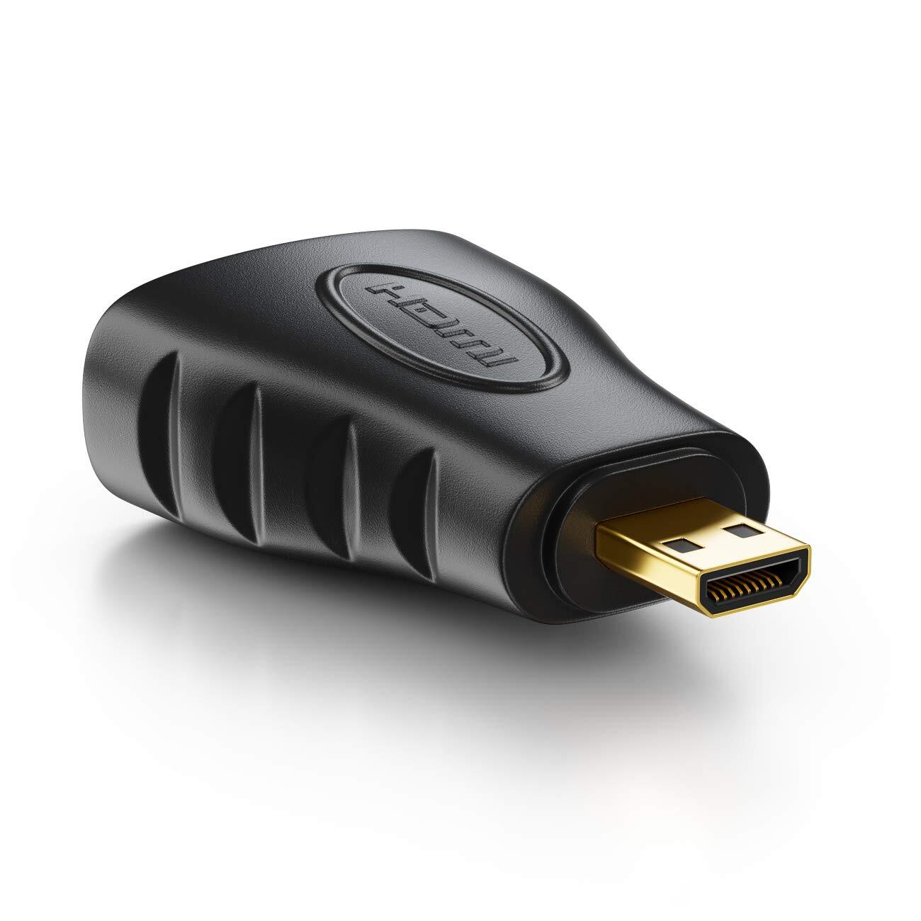 deleyCON HDMI Adattatore Micro HDMI - Connettore HDMI su Connettore micro HDM...