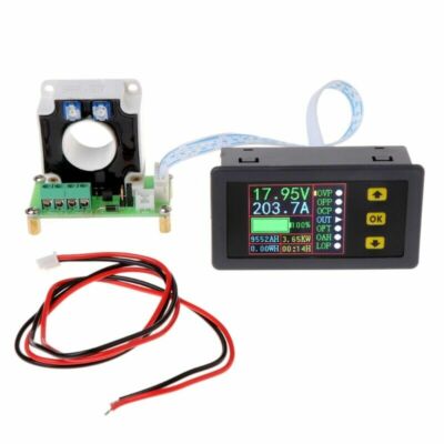 Digital Multimeter DC 0-90V 0-100A Voltmeter Ammeter Power Monitor w ...