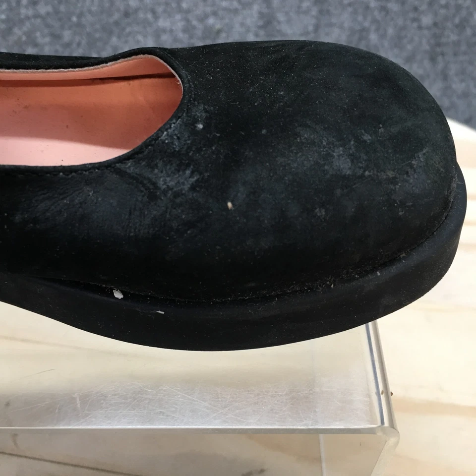 DKNY Shoes Children Girls 13 Mary Jane Black Leather Hook & Loop Casual Block - Image 4 of 4