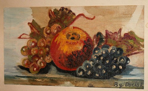 VINTAGE IMPRESSIONIST OIL PAINTING STILL LIFE WITH FRUITS SIGNED - Imagen 8 de 11