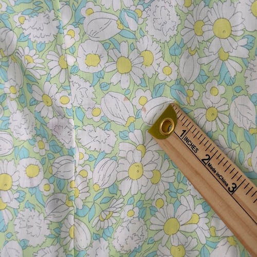 Vintage 60s Mod Daisy Dress M Peter Pan Collar Pastel Floral Rare Twee Style - Picture 7 of 8