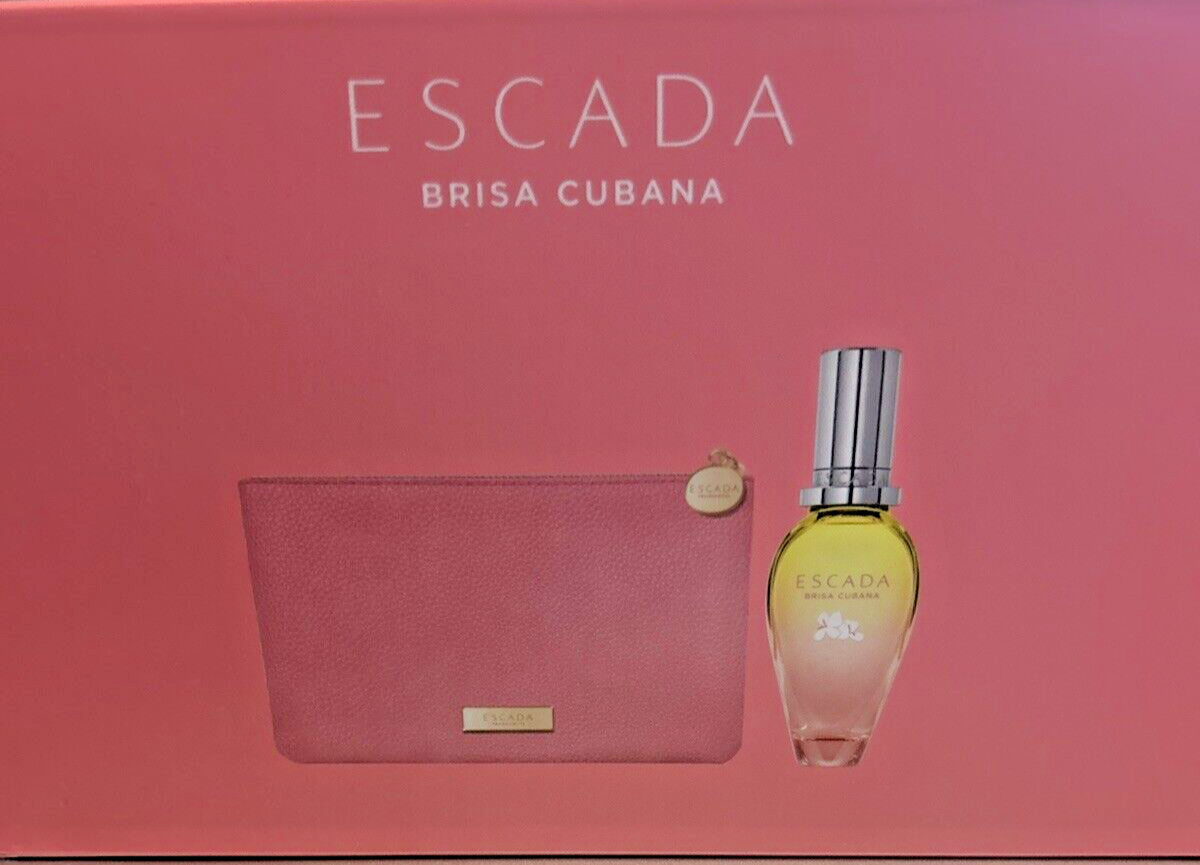 Escada BRISA CUBANA EDT 1.0oz/30ml Perfume Spray + Clutch Bag