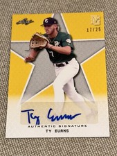 TY EVANS 2020 Leaf Perfect Game Yellow Autograph #17/25 FLORIDA GATORS