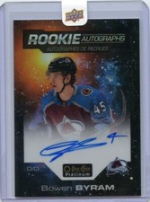 2020-21 O-Pee-Chee Platinum Rookie Autographs Cosmic #R-BB Bowen Byram 17/75