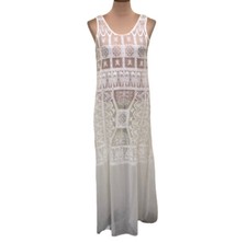 Miguelina Maxi Slip Dress Size Medium Ivory
