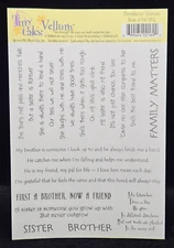 My Mind's Eye BROTHERS/SISTERS Tiny Tales Vellum Stickers Quote Saying FREE SHIP
