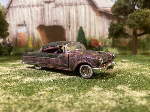 1955 Pontiac Rusty Weathered Custom 1/64 Diecast Project Car Barn Find M2 Patina - Picture 10 of 13