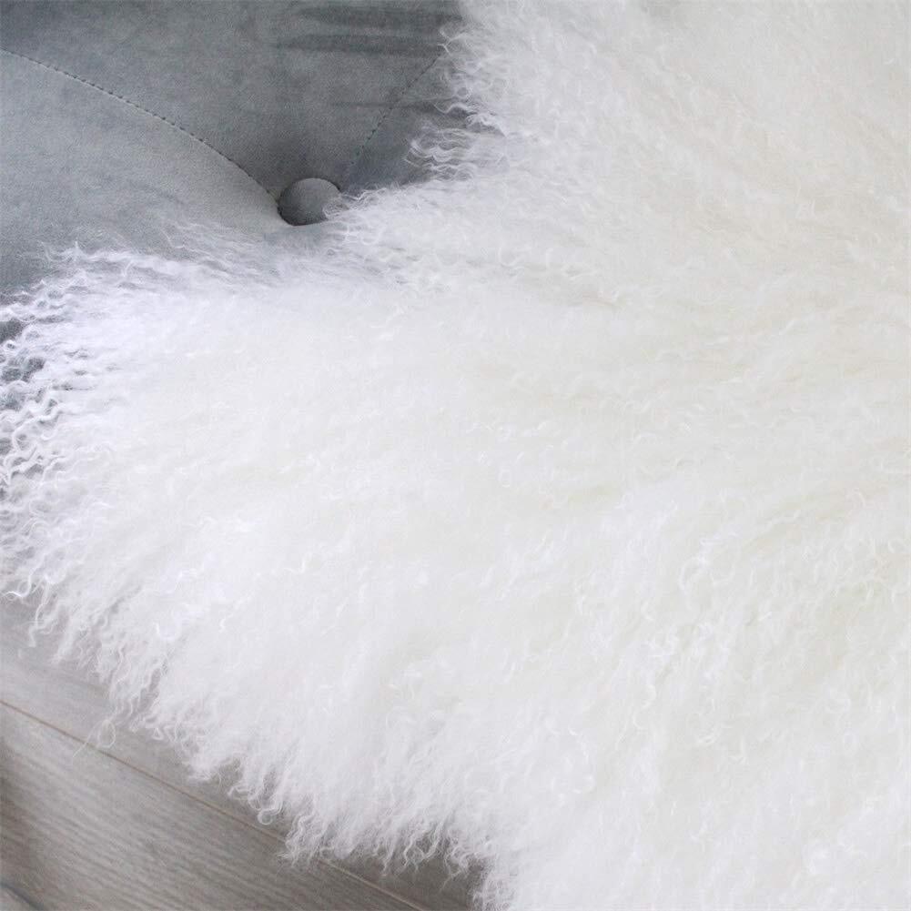 Genuine Tibetan Mongolian Sheepskin Area Rugs Long Wool Curly Fur Hide