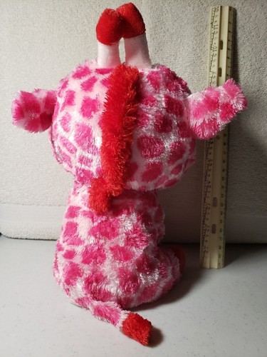 Ty Beanie Boos Junglelove the Pink Giraffe with Heart 6” Plush - Picture 4 of 4