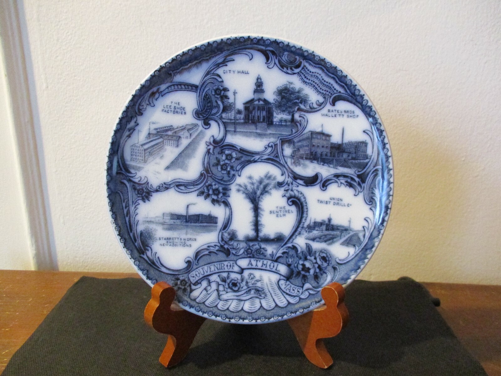 Circa 1910 Souvenir Dish Lee Shoe Factory Union Twist Drill Athol