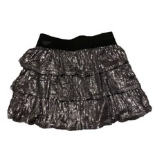 Est. 1989 Place 3 tier silver sequin skirt. Elastic waist. Girls size 12
