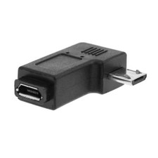 90� Right Angle Elbow Micro USB Male to Female Adapter L Shaped Connector