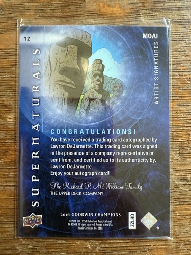 MOAI - {M12} 2016 Goodwin Champions Supernaturals Auto Card - 11/25 - Picture 2 of 2