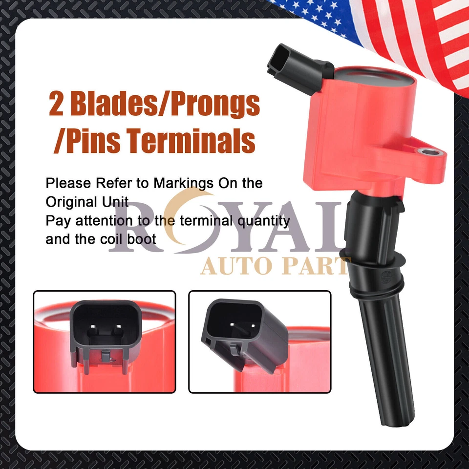 Ignition Coils DG508 & Motorcraft Spark Plugs SP479 for Ford Excursion F250 6.8L Foto 3 de 4